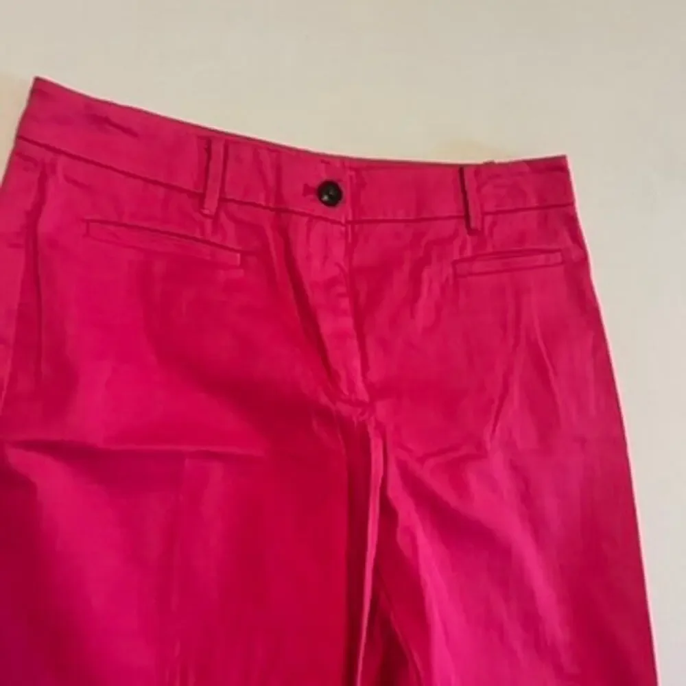 Ann Taylor Petite Curvy Fit Bright Pink Ankle Pants 8P - Picture 3 of 9